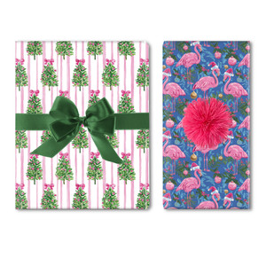 Blushing Trees & Santa Flamingos Wrap - NEW