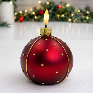 Ruby Ornament Flameless Candle