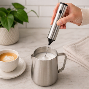 Stainless Rechargeable Milk Frother & Stand
