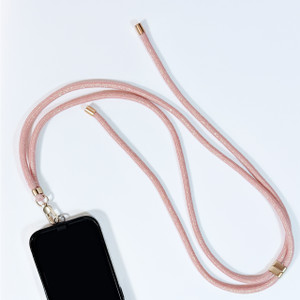 Eva Phone Lanyard & Insert Card - Metallic Pink - NEW