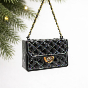 Haute Handbag Glass Ornament