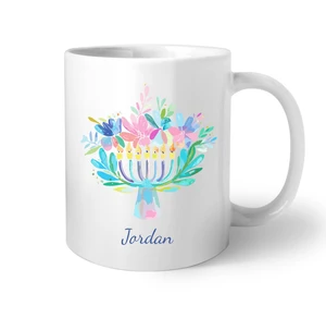 WC Floral Menorah Coffee Mug
