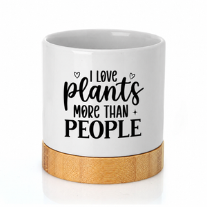 I Love Plants Ceramic Container & Base