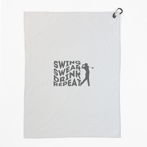 Swing Repeat Microfiber Golf Towel