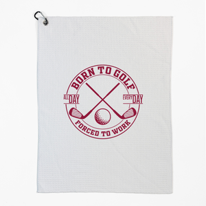 Born To Golf Microfiber Golf Towel