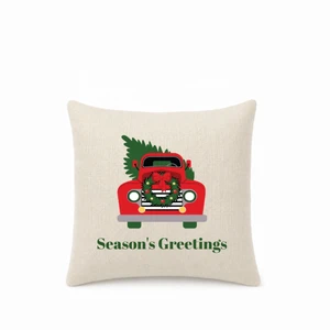 Yuletide Truck Mini Pillow Cover - Natural