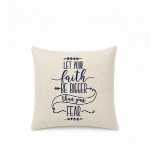 Let Your Faith Mini Pillow Cover - Natural
