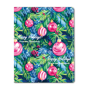 Painted Baubles Personalized Gift Wrap