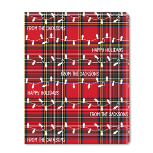 Tartan Twinkle Personalized Gift Wrap
