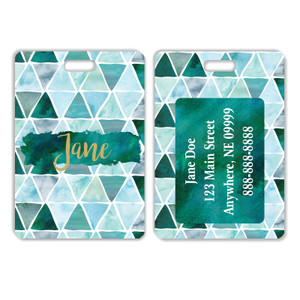 Watercolor Triangles Luggage Tag Watercolor Triangles Luggage Tag