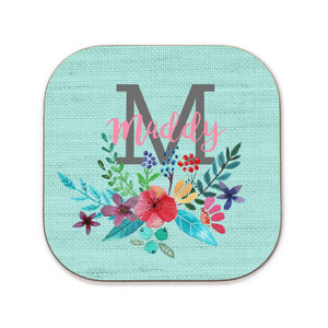 Initial Bouquet Coaster Initial Bouquet Coaster