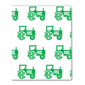 Tractor Monogram Gift Wrap