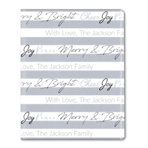 Watercolor Ribbons Personalized Gift Wrap