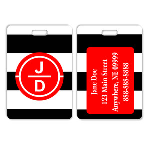 BW Modern Stripe Luggage Tag BW Modern Stripe Luggage Tag