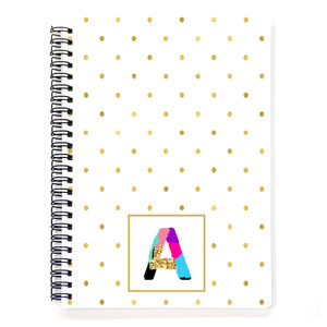 Framed Letter Spiral Notebook