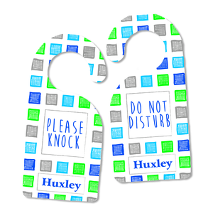 Med Blue Cubes Door Hanger