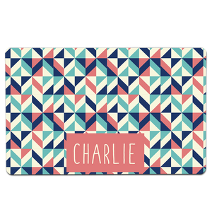 Coral Zig Zag Pet Mat