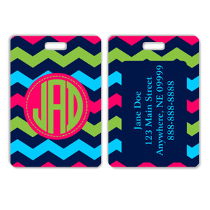 Bright Zig-Zag Luggage Tag Bright Zig-Zag Luggage Tag