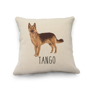 German Shepherd Natural Pillow Cover