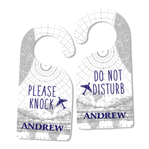 Navigation Grayscale Door Hanger
