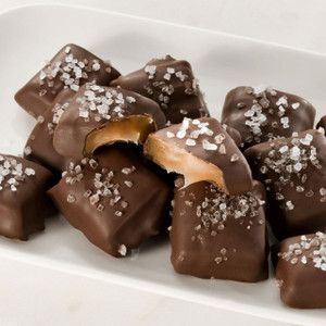 Dark Chocolate Sea Salt Caramels (Heat-Sensitive) Dark Chocolate Sea Salt Caramels (Heat-Sensitive)