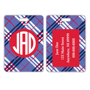 Nantucket Plaid Luggage Tag Nantucket Plaid Luggage Tag