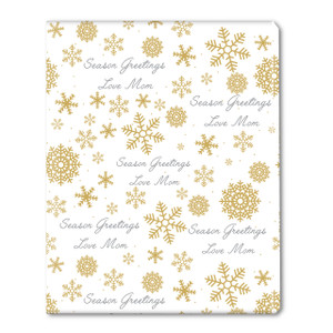 Gold Snowflakes Personalized Gift Wrap Gold Snowflakes Personalized Gift Wrap