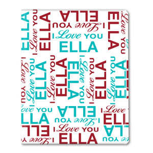 I Love You Personalized Gift Wrap - Teal I Love You Personalized Gift Wrap - Teal