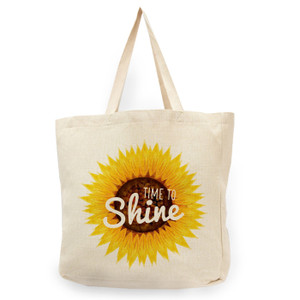 Time To Shine Natural Shopper Tote