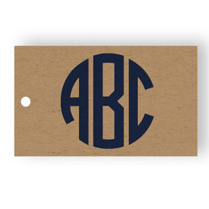 Circle Monogram Kraft Gift Tag Set Circle Monogram Kraft Gift Tag Set