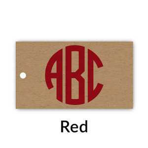 Circle Monogram Kraft Gift Tag Set Circle Monogram Kraft Gift Tag Set
