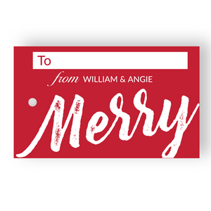 Merry Personalized Gift Tag Set Merry Personalized Gift Tag Set