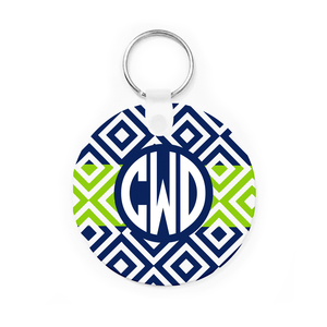 Navy Tiles Key Chain Navy Tiles Key Chain