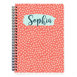 Coral Confetti Spiral Notebook