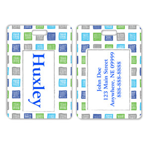 Med Blue Color Cubes Luggage Tag Med Blue Color Cubes Luggage Tag