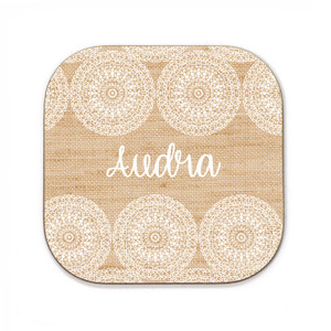 Linen Mandalas Coaster Linen Mandalas Coaster