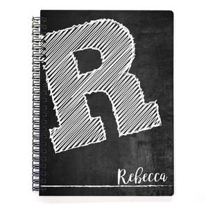 Sketched Alphabet Spiral Notebook