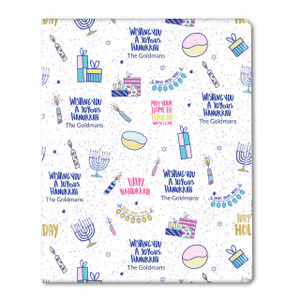 Wishing You Joyous Hanukkah Personalized Gift Wrap Wishing You Joyous Hanukkah Personalized Gift Wrap