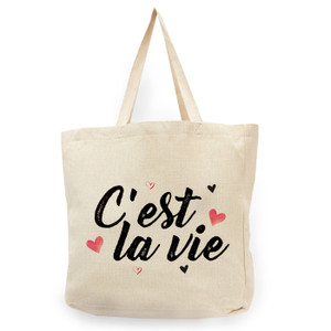 C'est la vie Natural Shopper Tote