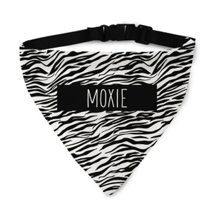 Zebra Pet Bandana Collar