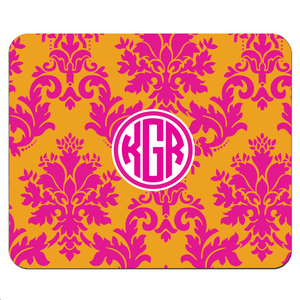 Orange Damask Mouse Pad Orange Damask Mouse Pad