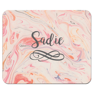 Coral Swirl Marble Mouse Pad Coral Swirl Marble Mouse Pad