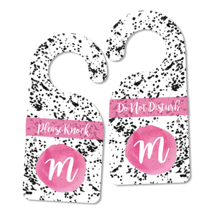 Speckled Black Door Hanger