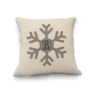 Snowflake Natural Pillow Cover Snowflake Natural Pillow Cover