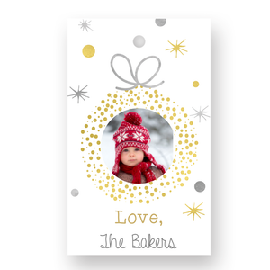 Dotted Frame Ornament White with Photo Gift Tags - Set of 41 Dotted Frame Ornament White with Photo Gift Tags - Set of 41