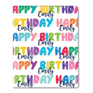 HB Bubble Letters on White Personalized Gift Wrap HB Bubble Letters on White Personalized Gift Wrap