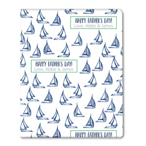 Sailboats Personalized Gift Wrap Sailboats Personalized Gift Wrap