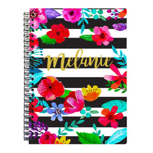 Mia Floral Spiral Notebook