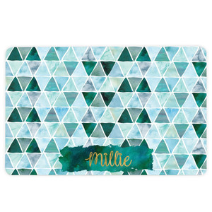 Watercolor Triangles Pet Mats