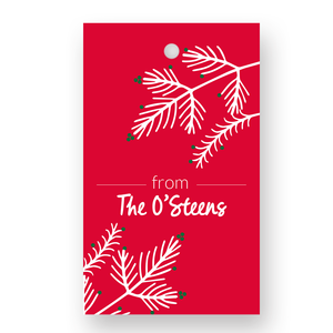 Red Holiday Juniper Gift Tags - Set of 41 Red Holiday Juniper Gift Tags - Set of 41